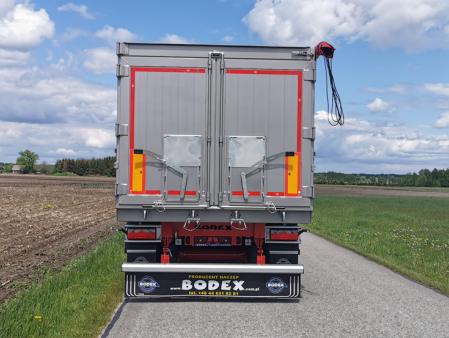 Naczepa wywrotka aluminiowa z ramą stalową - mulda panelowa z klapo-drzwiami