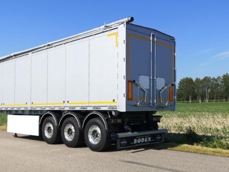 Naczepa wywrotka aluminiowa z ramą stalową - mulda aluminiowa ze składanymi drzwiami bocznymi
