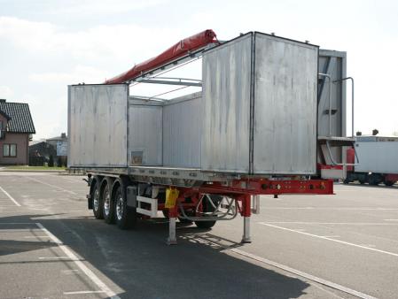 Naczepa wywrotka aluminiowa z ramą stalową - mulda aluminiowa ze składanymi drzwiami bocznymi