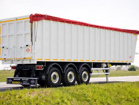 Naczepa wywrotka aluminiowa z ramą aluminiową - Super Light z muldą żebrowaną