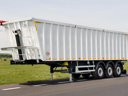 Naczepa wywrotka aluminiowa z ramą aluminiową - Super Light z muldą żebrowaną