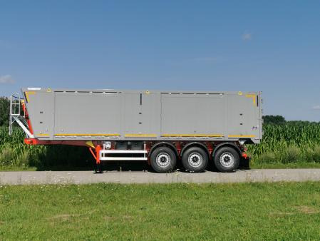 Wywrotka aluminiowa z coilmuldą oraz drzwiami bocznymi