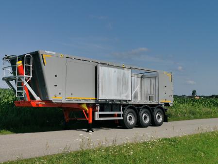 Wywrotka aluminiowa z coilmuldą oraz drzwiami bocznymi
